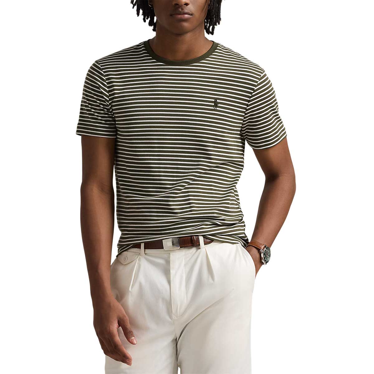 Polo Ralph Lauren Custom Slim Striped Soft Cotton T-Shirt